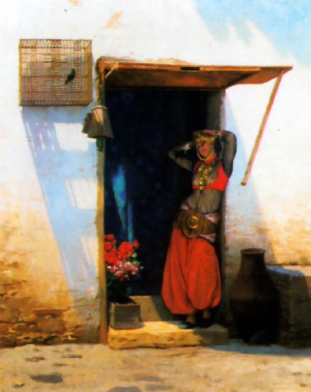 Jean Leon Gerome Woman of Cairo at her Door Germany oil painting art